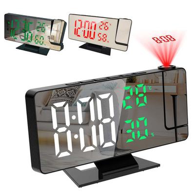LED Digital Alarm Clock Large Screen Multipurpose 12/24-Hour Format Projector Ceiling Clock with Time Temperature Display