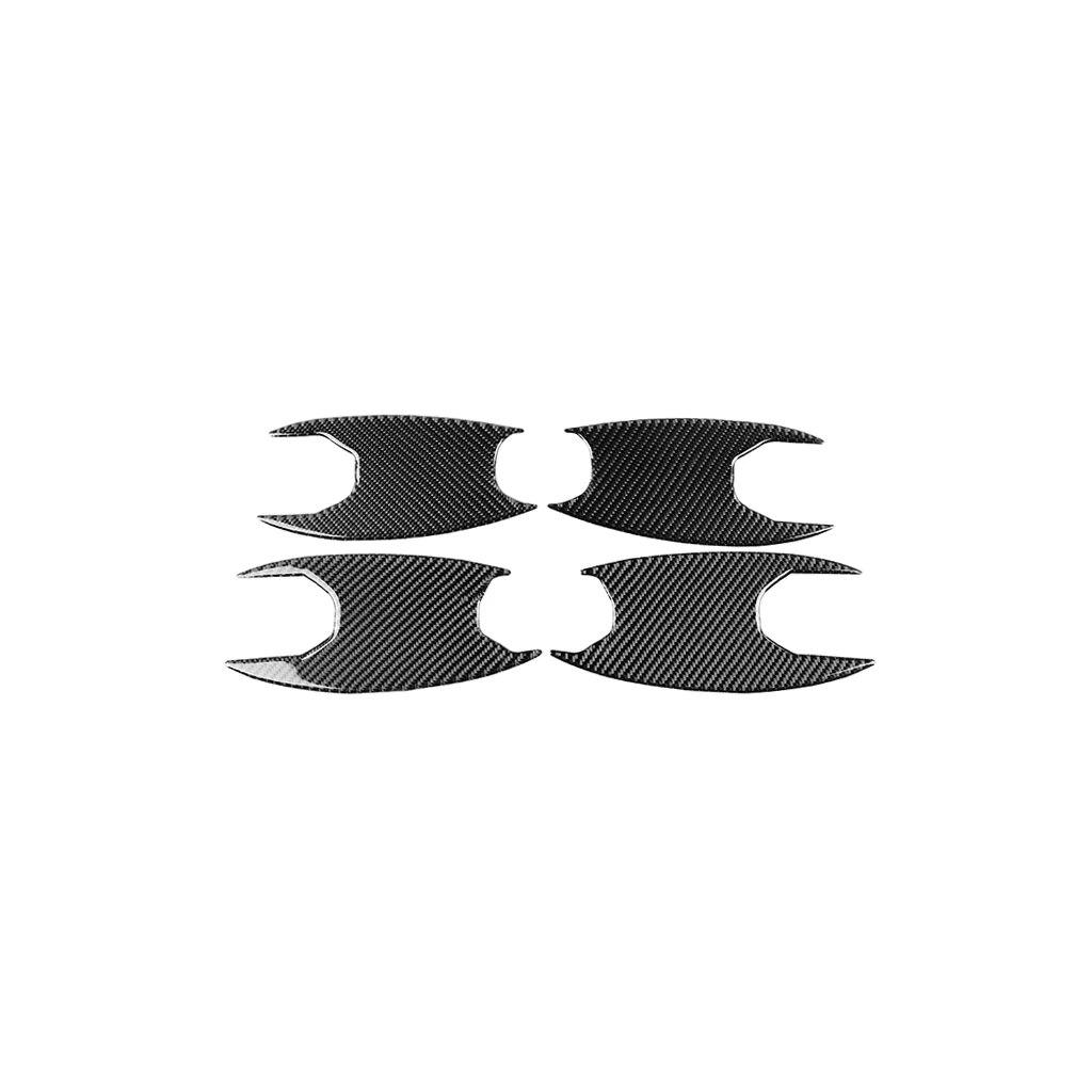 4PCS Car Outdoor Handle Bowl Carbon Fiber Stickers Decoration Auto Accessories For BMW 3 Series G20 G28 325li 330d 335 -20