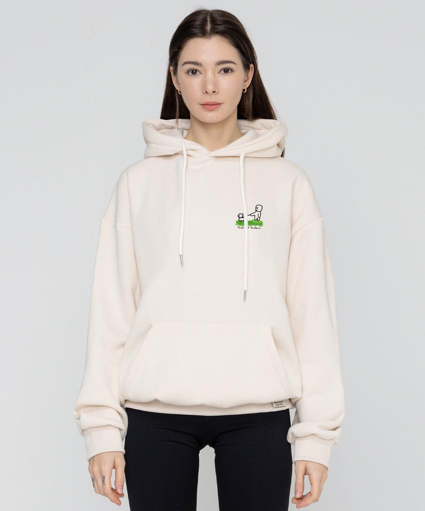 [Unisex] Human Puppy Work Hoodie_Cream