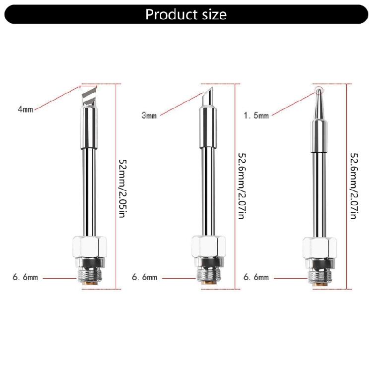 3Pcs Welding Head Soldering Tool Branding Iron 510 Interface Soldering Iron Tips Welding Tips USB Soldering Tip Set