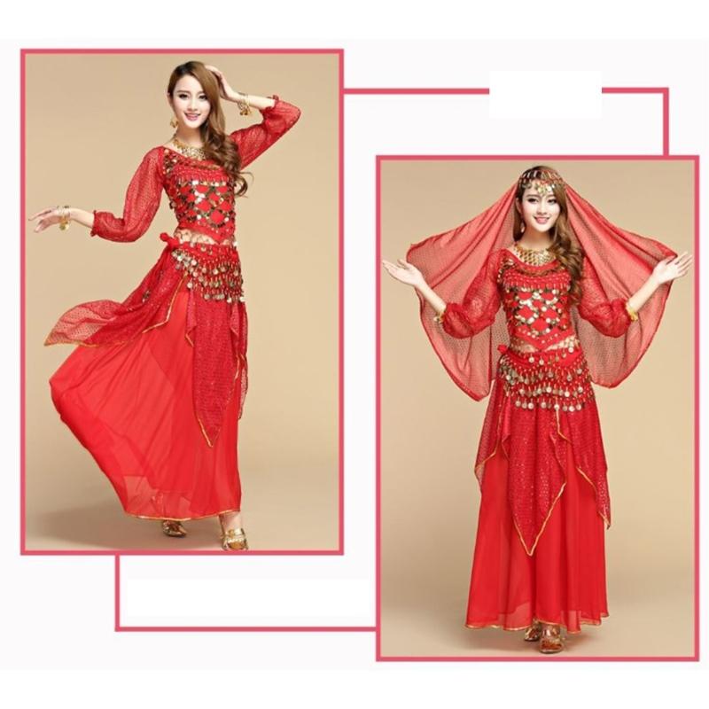 Women Belly Dance Costume Belly Dance Outfits Belly Dance Coins Tops Belly Dancing Crop Top for Halloween Party Stage