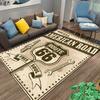 Historic Route 66 Carpet Mother Road Area Rug for Home Bathroom Living Room Table Bedroom Sofa Doormat Decor, Non-slip Floor Mat
