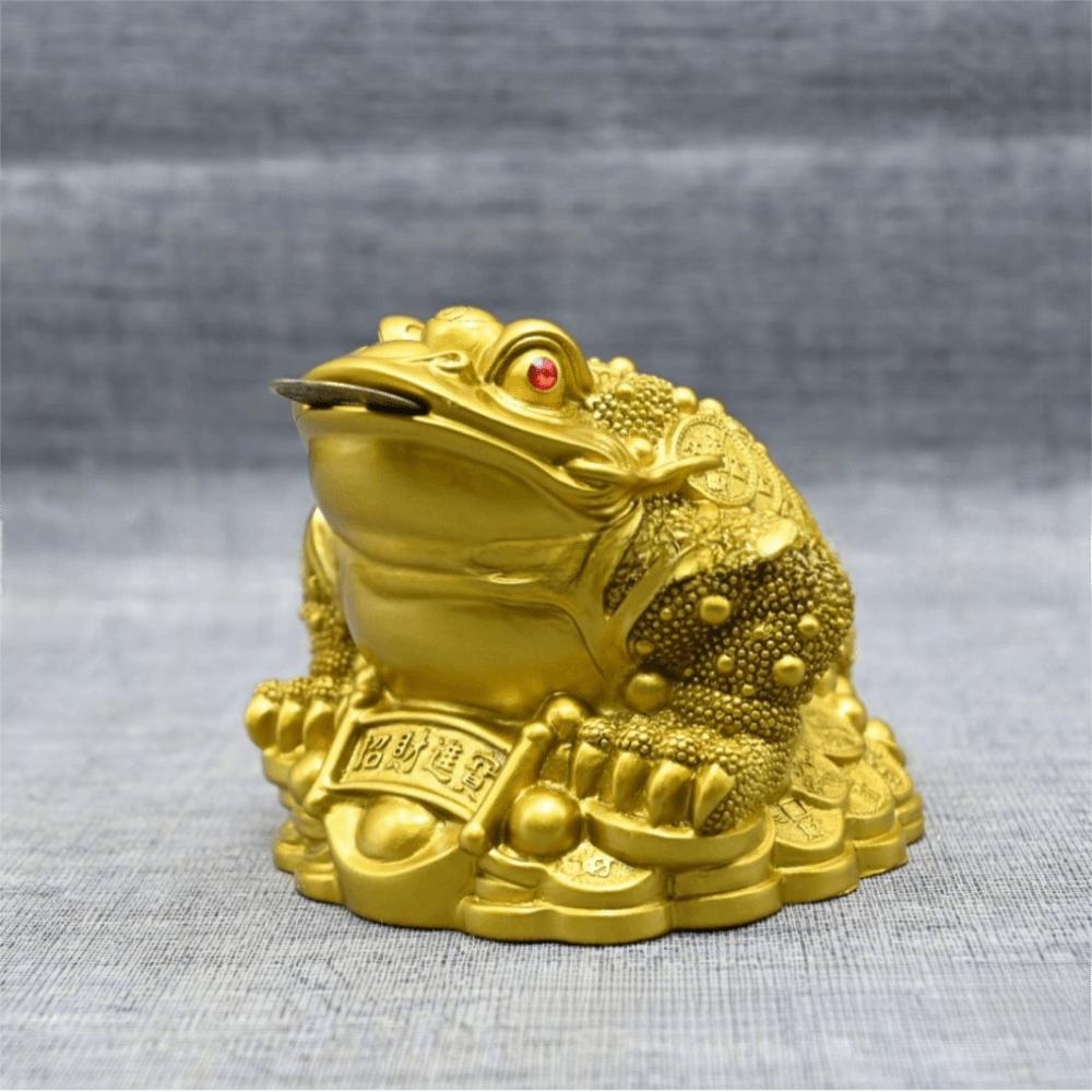 Small Size Money Frog Statue Resin Fortune Money Toad Ideal Lucky Money Toad Home