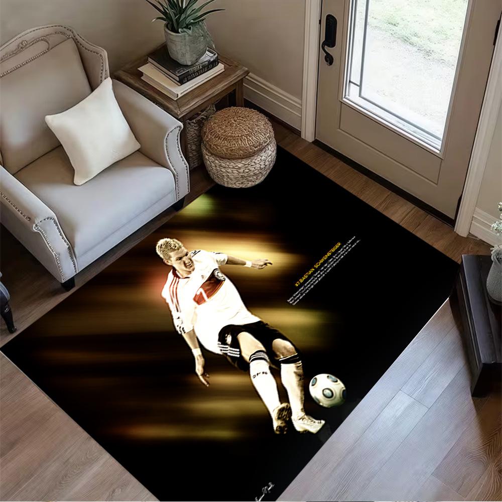 Soccer Player Action Carpet Suitable for Game Room Bedrooms Balcony Playrooms Antislip Carpet Decorate Offices Wedding Party Gift