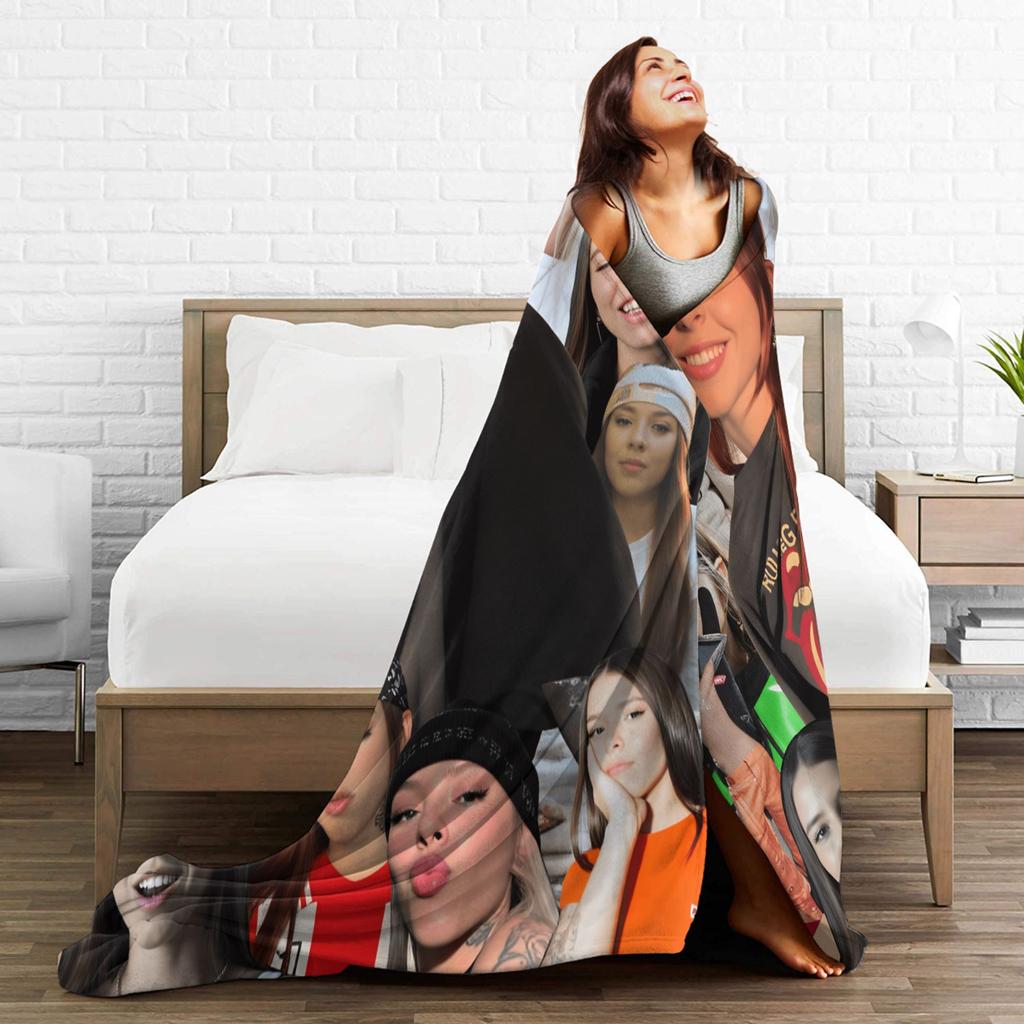 Puerto Rican Rapper Super Soft Blanket Young Miko Decorative Plush Throw Blanket Bedroom Flannel Bedspread Sofa Bed Cover