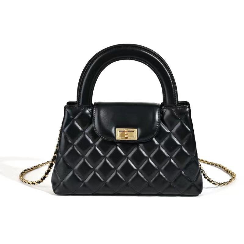 Small Fragrance Style Chain Bag Women's Leather Handbag High-end Sense 2025 New Style Real Leather Women's Bag Single Shoulder Small Square Bag