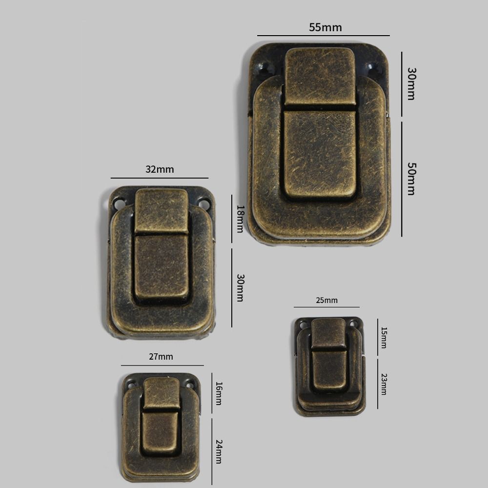 10 Stück Zinklegierung Antikschloss Vintage Riegel Dekorativer Toggle-Verschluss Hardware-Komponenten