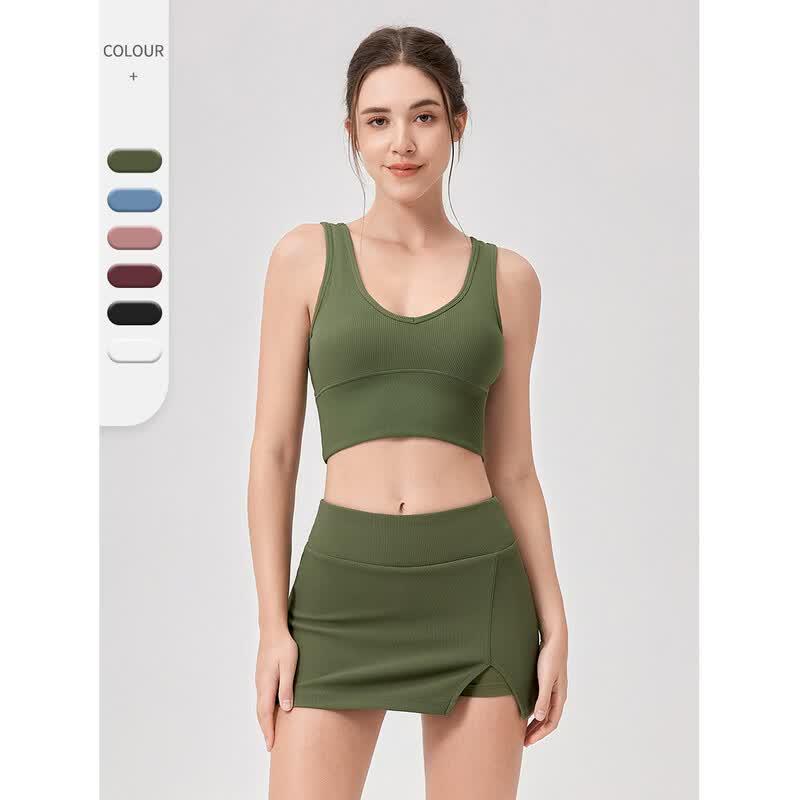 Quick-Dry Yoga Vest & Tennis Skirt Set