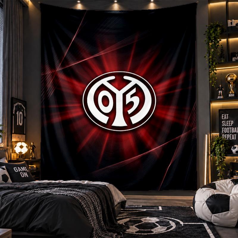 Wall Hanging Tapestry Mainz FC Print Cloth for Living Room Bedroom Home Decor