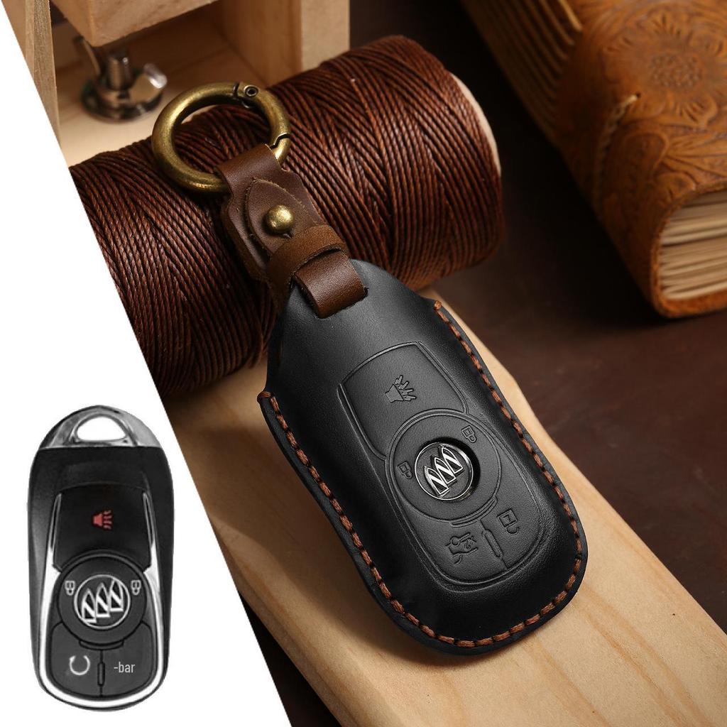 Suitable Genuine Leather Key Case for Buick Excelle, Verano, Envision, Regal - Full Coverage