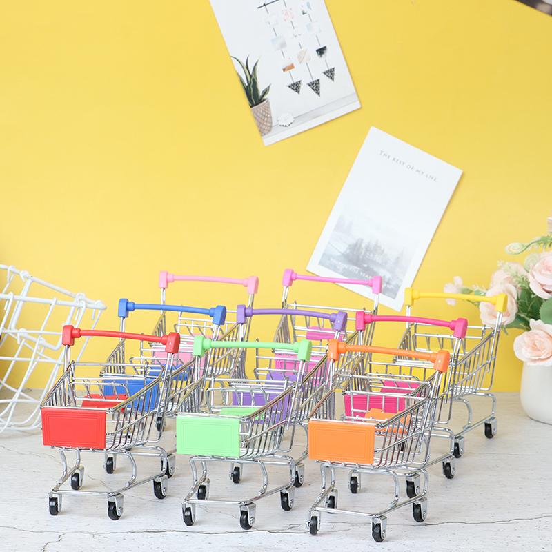 1 Pcs Mini Shopping Cart Supermarket Handcart Shopping Cart Storage Toy