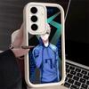 Phone Case for Samsung Galaxy A17 A16 A15 A14 A13 Anime Blue L-Lock Desgin A56 A36 A26 A55 A35 A25 A54 A34 A24 A53 A33 A23 A07 A