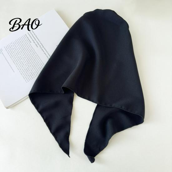 Elastic Fabric Headband Pure Color Headscarf, Large Triangular Scarf for Women, Adjustable Strap Turban Headband, Soft Decorative Head Wrap