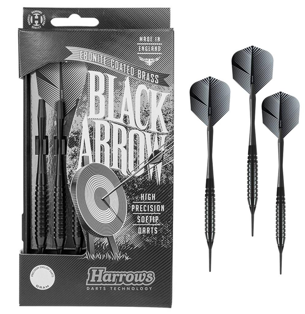 Harrows Softip Black Arrow Darts 16G 3 Pcs