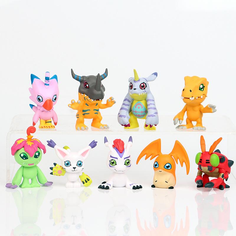 9pcs/set Anime Digital Monster Digimon Cute Action Figure Model Toys Kabuterimon Agumon Gomamon Piyomon Patamon Dramon Palmon