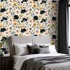 Soft Pastel Florals Wallpaper 22.83"X118" Waterproof Wallpaper for Living Room/Bedroom/Bathroom PVC Wall Sticker