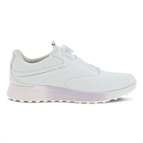 ECCO Women's Waterproof BOA Golf Sneakers, Size S3, White, Size 25.0 cm, 2.5E
