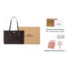 Coach Station 35 Brand Print Coated Canvas And Leather Shoulder Bag Large Women Shoulder Bag Gold Walnut CCD69-IMXAQ
