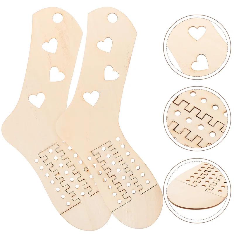 Decade of Wooden Socks for Knitted Sock Models, DIY Tools, Crochet Mold, 2 Pieces