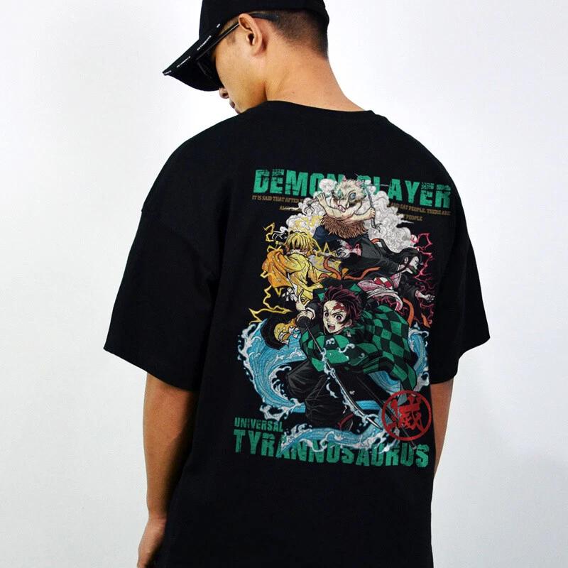 Demon Slayer Cosplay Anime Manga T-Shirt Tee Undershirt Cotton 4XL