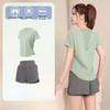 Women's High-End Short-Sleeve Sport T-Shirt & Fitness Set - Breathable, Quick-Drying Yoga and Running Wear