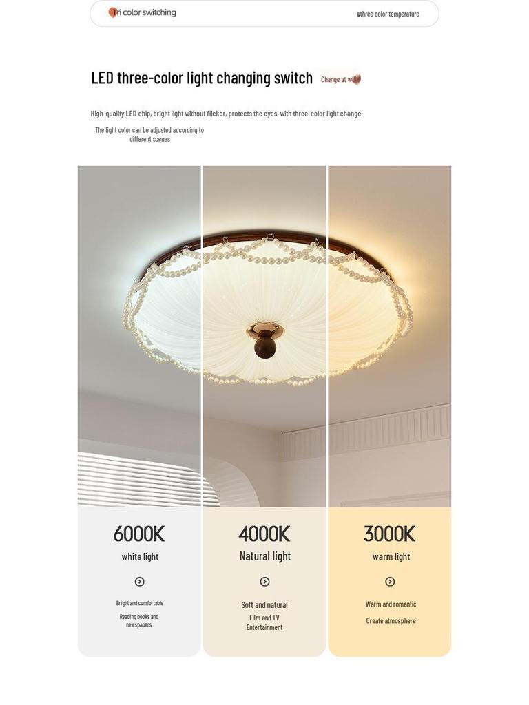 French Mid-Century Pearl Ceiling Light for Bedroom, Dining Room, or Study