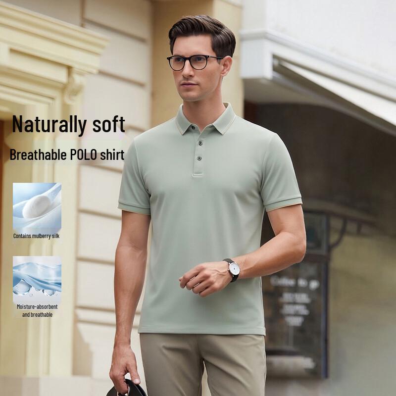POLOMEISDO Men s Ice Silk Quick-Dry Polo Shirt 48