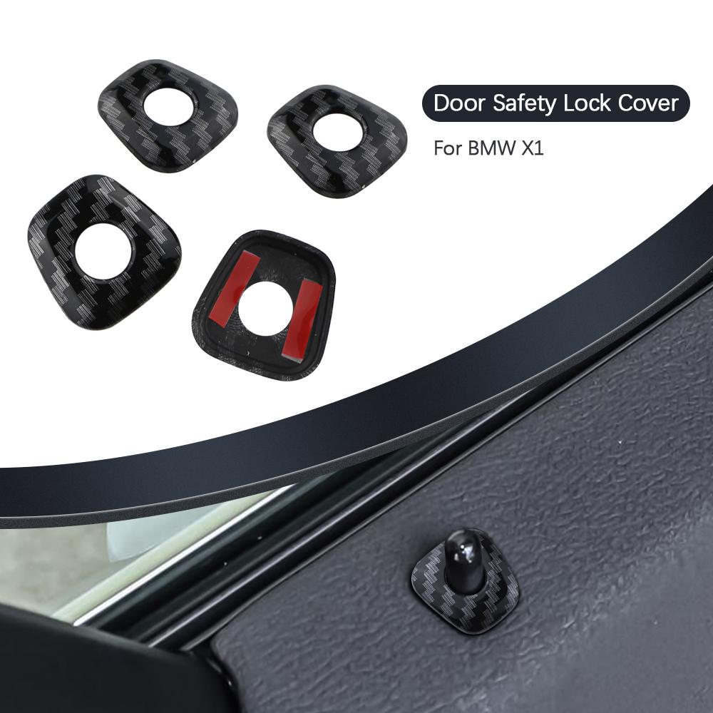 4Pcs/set Door Lock Pins Cover Trim for BMW X1 F48 X2 F39 2016-2022 Car Door Lock Ring Panel ABS Sticker Accessories