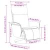 Recliner with Footrest Cream Faux Leather