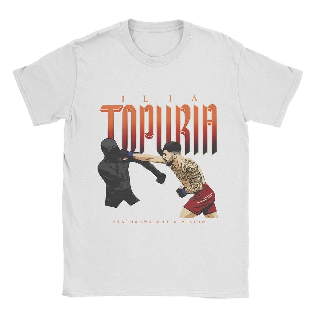 Ilia Topurias T-Shirts for Men  Humorous Pure Cotton Tee Shirt Crew Neck Short Sleeve T Shirts Plus Size Clothing