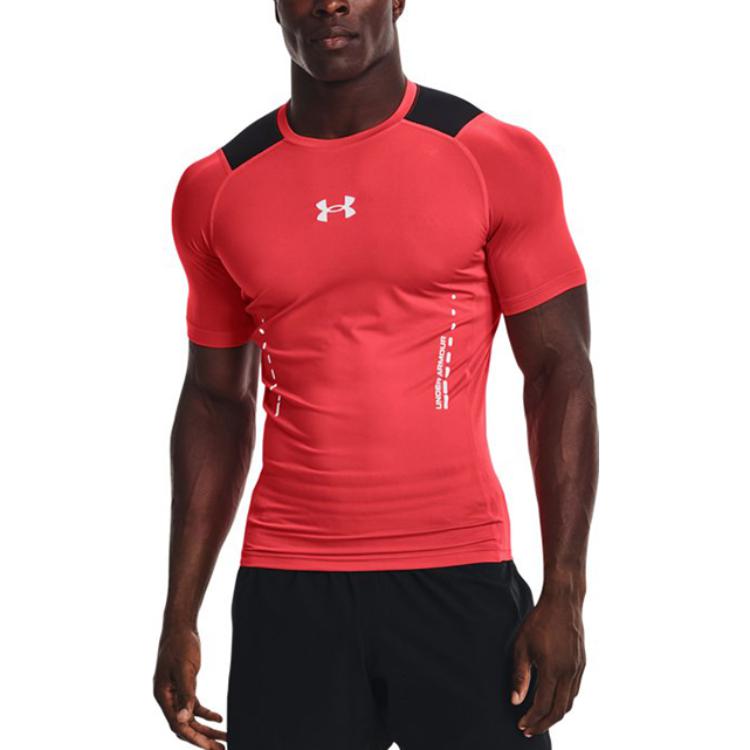 Under Armour Men's Logo Print Compression T-Shirt Red 1370657-628