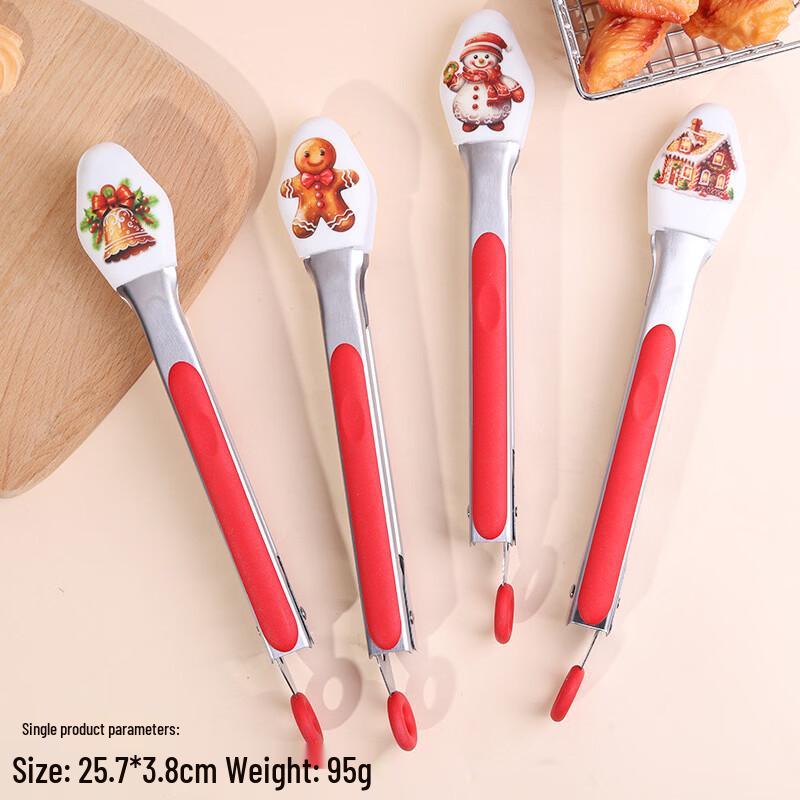 

Christmas Red Stainless Steel Food Clips
