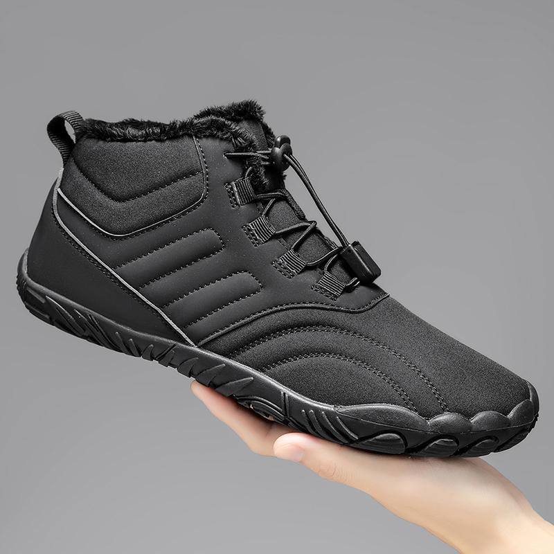 Unisex Winter Boots Men Women Waterproof Snow Cotton Boots Women Sneaker Men Barefoot Warm Fur Anti Slip Trekking Hiking Shoes