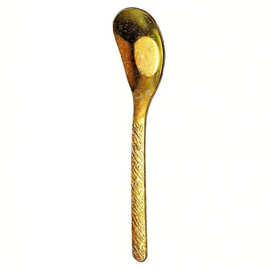 Flacher Boden Titanlöffel Hämmer Muster Esslöffel Spülmaschinenfest Langer Griff Küche Suppe Reis Eis Dessert Löffel