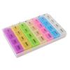 Weekly Tablet Organizer 28 Compartments Assorted Colors Removable Transparent Medicine Box for Family Fish Oils Vitamin
