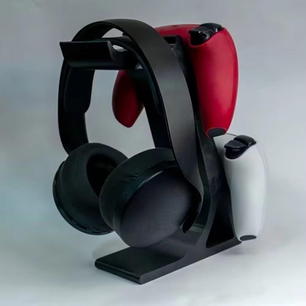 3-in-1-Design PS5 Controller-Ständer Multifunktionale Stabile Basis Gaming-Organizer 2-Schicht-Struktur Gamepad-Ausstellungsständer