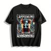 Lustiges Cappuccino-Attentäter-Grafik-Freizeit-Oberteil Reines Baumwoll-T-Shirt