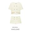 Kaslead New Women Clothes Western Style Texture Short Sleeve Blazers Shorts 3392100 3586100