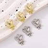 5pcs Cute Love Heart Bowknot Pendant Charms for Jewelry Making Necklace Earrings Bracelet DIY Handmade Accessories