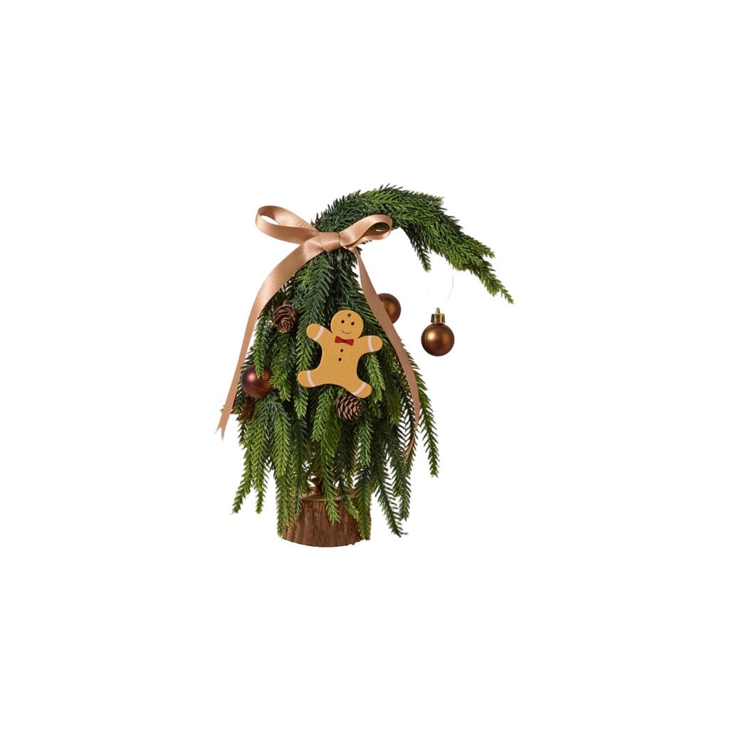 Christmas Tree PE Crooked Neck DIY Decoration Package, Encrypted Desktop Ornament, Simulated Small Tree