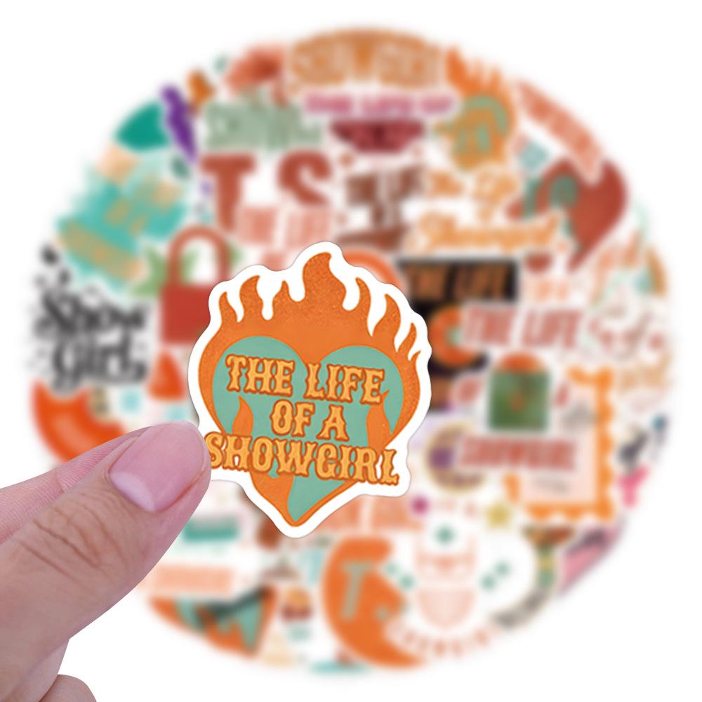 55 Cartoon Showgirl Taylor Stickers: Waterproof Decals for Stationery, Water Bottles, and Laptops