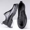 Men's 2025 Autumn Versatile Leather Derby Shoes - Formal & Casual Thick Sole Wedding Shoes