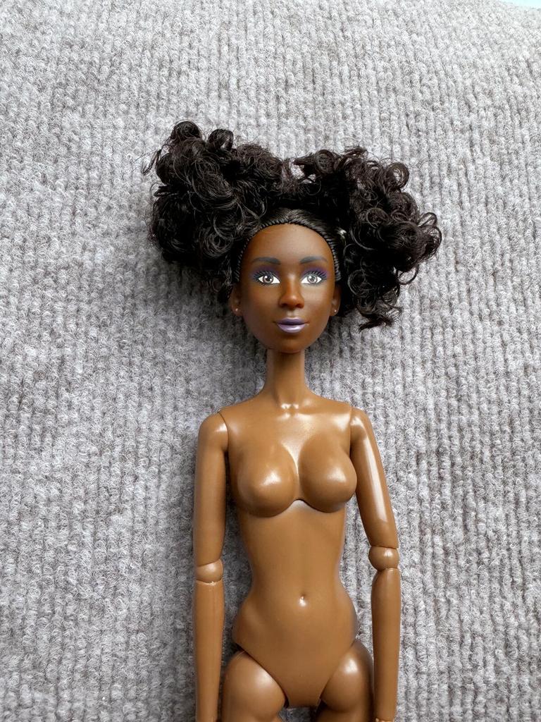 1/6 Dark Skin Tone Doll Figures Heads Joints Movable Solid Doll 30cm DIY Doll Playing Parts