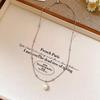 Retro Round Resin Necklace: Versatile, Fashionable High-End Clavicle Chain for Women