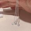 nickel silver plated real gold snowflake necklace