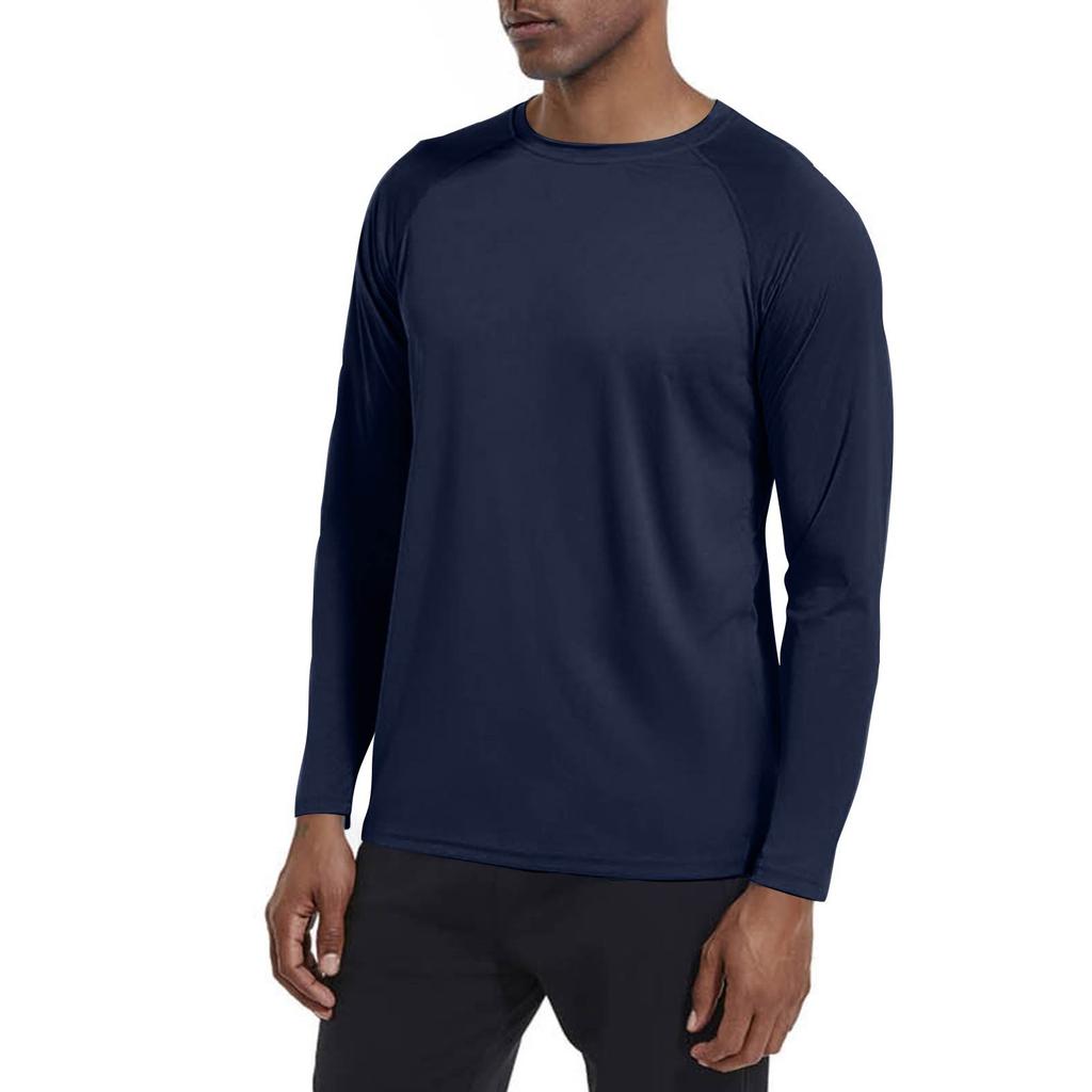 Men's Summer Color Round Neck Slim Sun Outdoor Beach Hiking Mountaineering Top