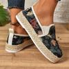 Fisherman shoes women's summer 2024 new fashion printing breathable flat-soled single shoes one-pedal women's shoes