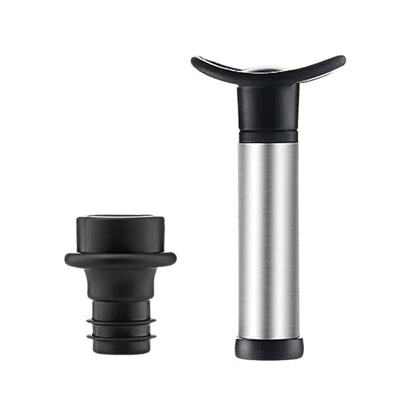 Stainless Steel Manual Vacuum Pump Wine Saver Reusable Wine Bottle Stopper Sealer Keep Wine Fresh Advanced Wine Stoppers