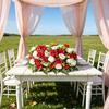 36buc Flori Artificiale de Cimitir Rezistente la UV Rezistente la Intemperii Buchet de Flori din Mătase Sintetică Trandafir Fals Flori de Ziua Memoriei pentru Mormânt