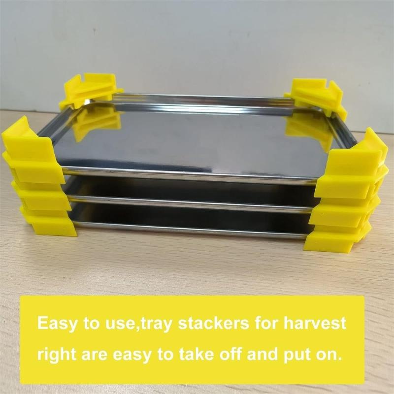 12x/set Convenient Tray Stacking Space Saving Tray Storage and Save Space Convenient Stacking Holder Rack for Kitchen